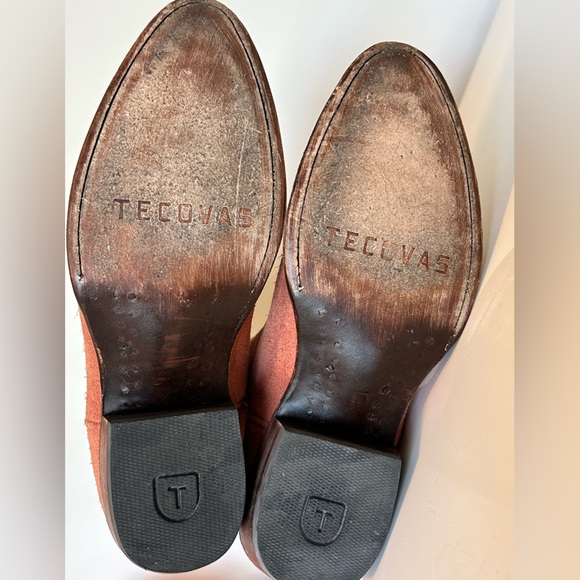 Authentic Tecovas “Lucy” Pink Suede Cowboy Boots – Size 7.5B - Picture 10 of 11